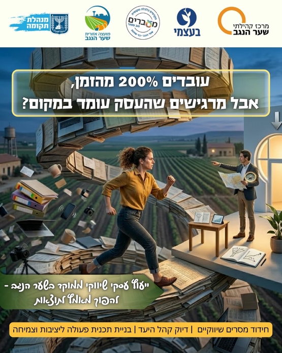 תמונת מופע: 3 שעות ייעוץ עסקי שיווקי - עסקים בשער הנגב